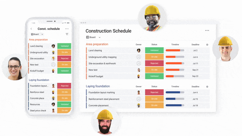 Monday for construction