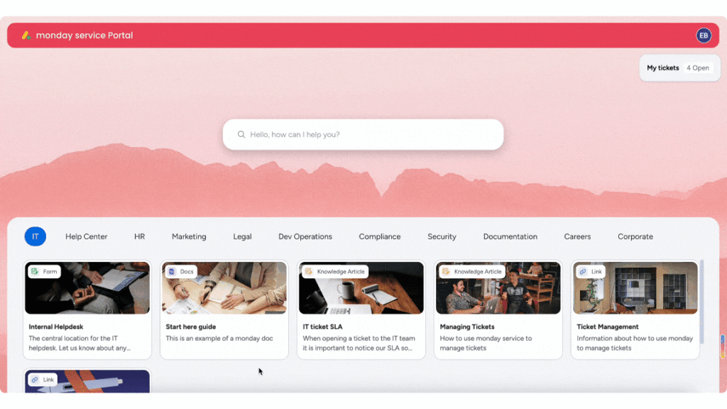 Monday.com Support service