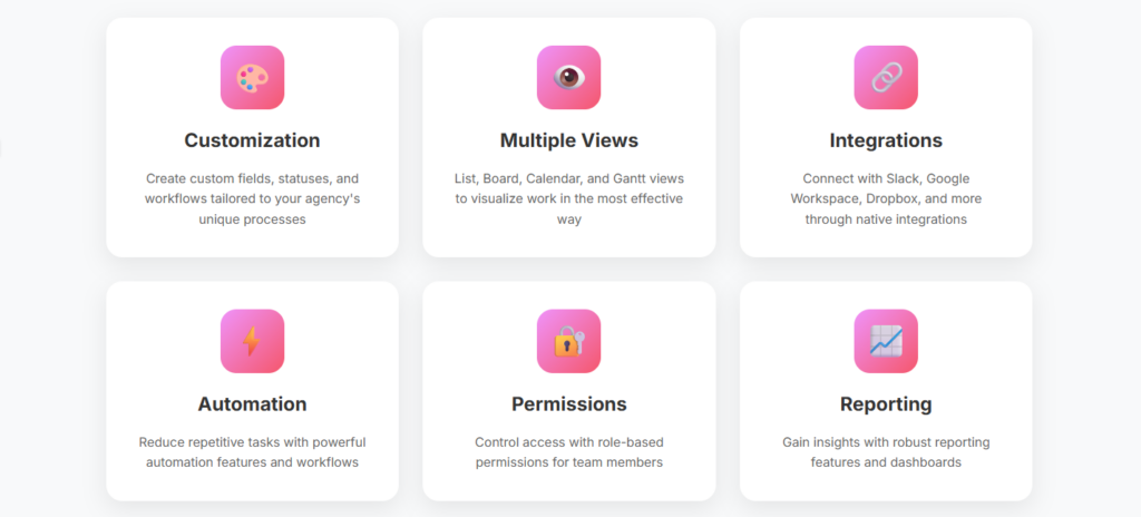 Clickup Features for Agencies